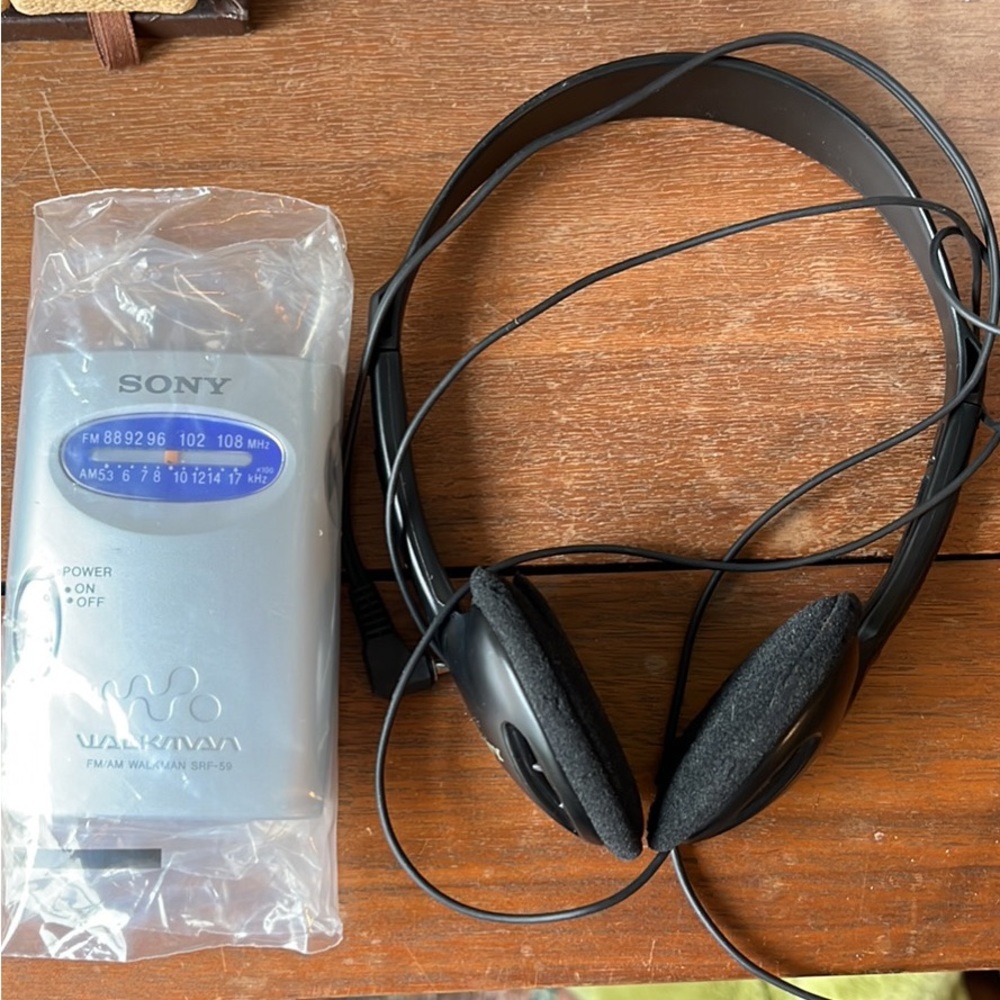 Sony Walkman and Sony Headphones